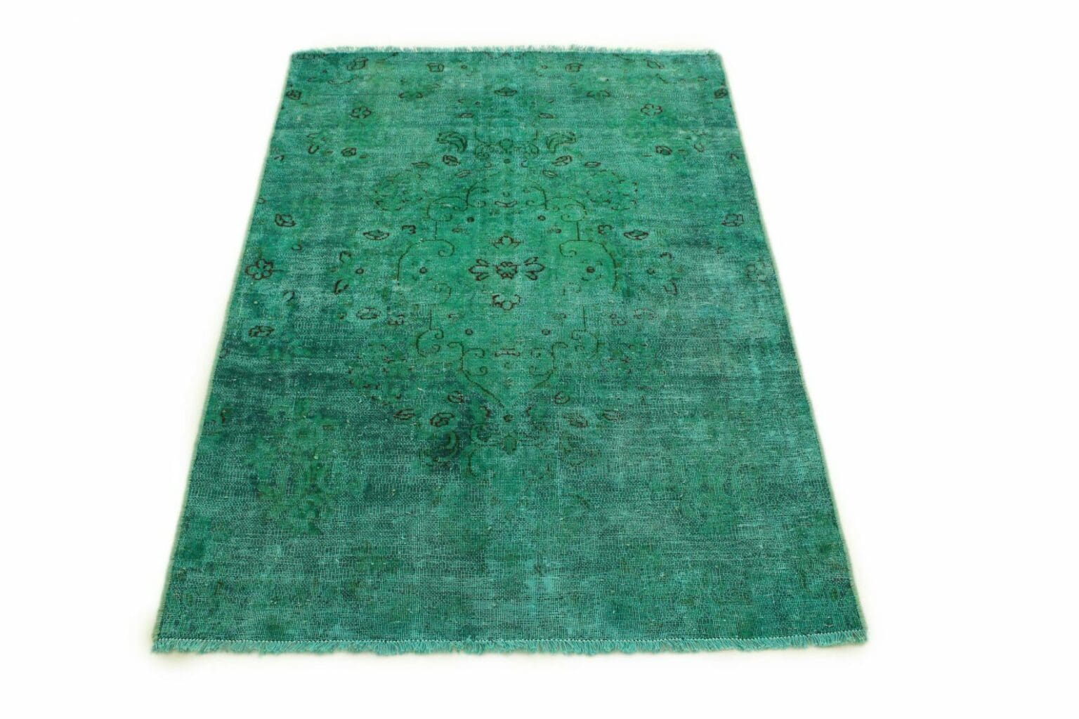 handgeknupfter-orientteppich-159x99-cm-turkis-grun-vintage-design Orientteppich 159 x 99 cm Wolle handgeknüpft