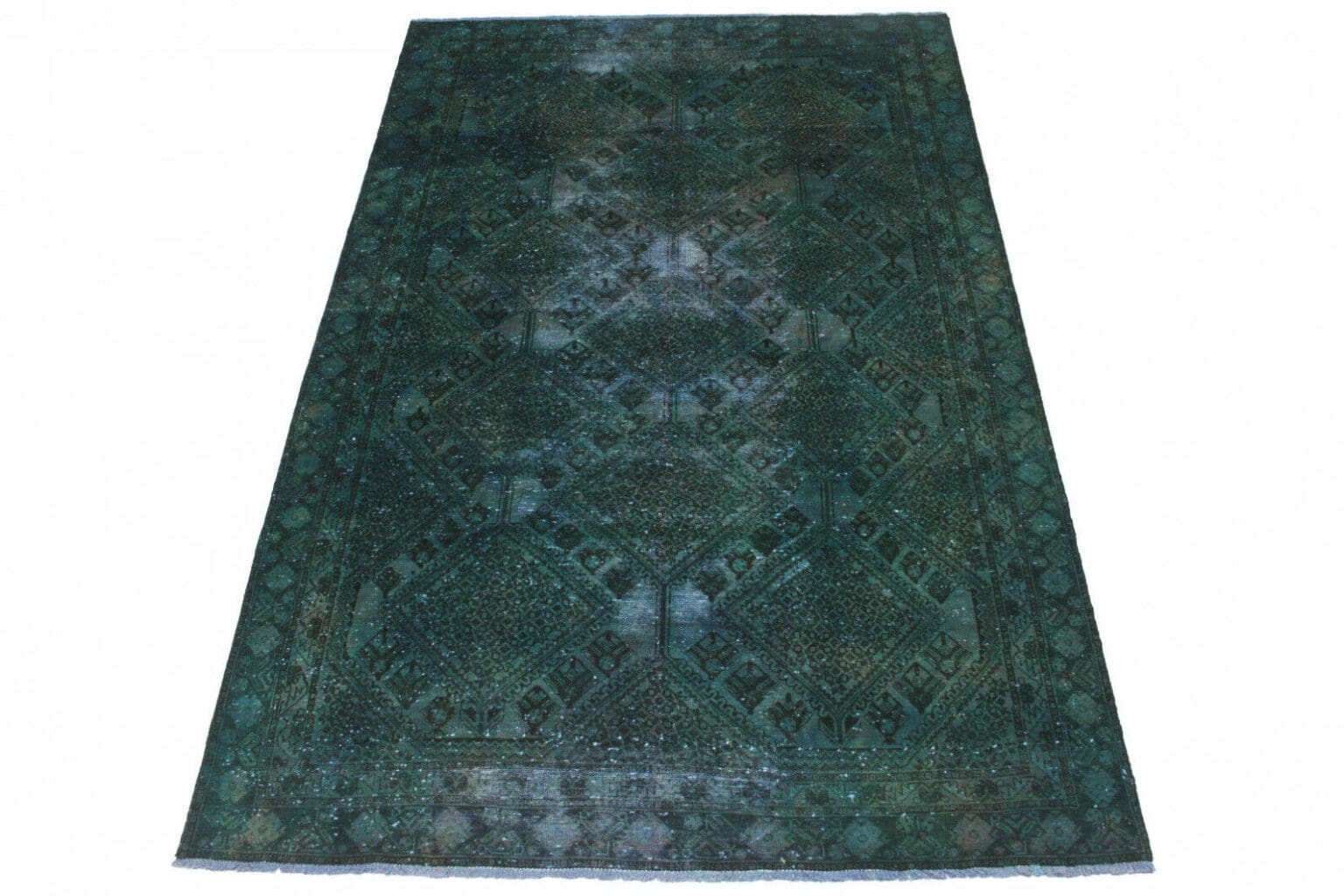 vintage-orientteppich-turkis-282x184cm-handgeknupft-einzigartig Orientteppich 282 x 184 cm Wolle handgeknüpft
