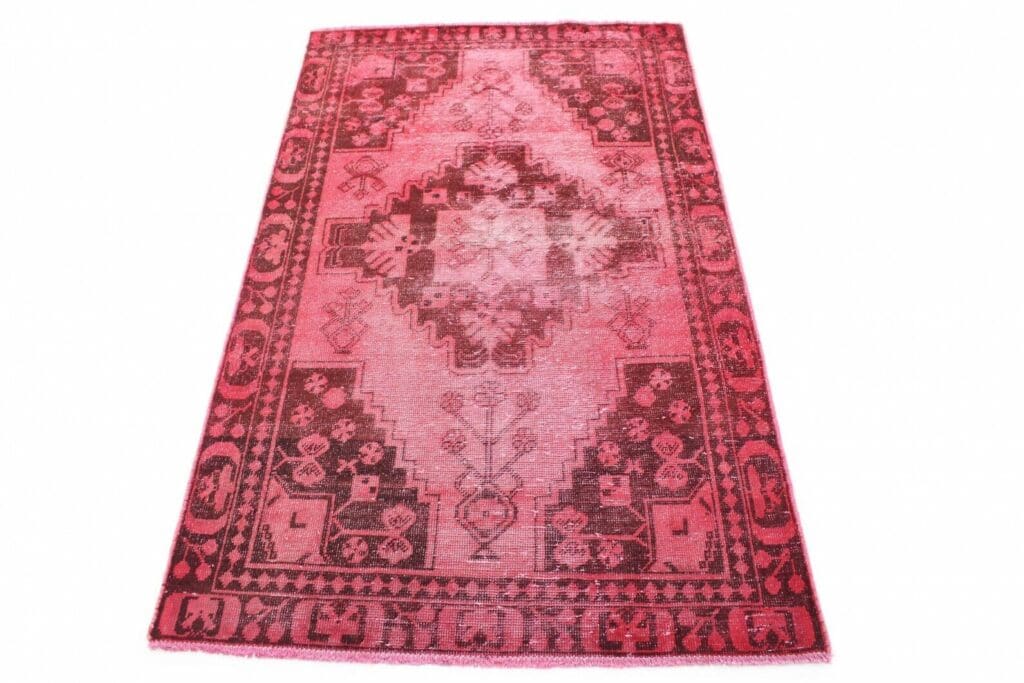 exklusiver-vintage-orientteppich-rot-197x119-cm-handgeknupft Orientteppich 197x119 cm Wolle handgeknüpft