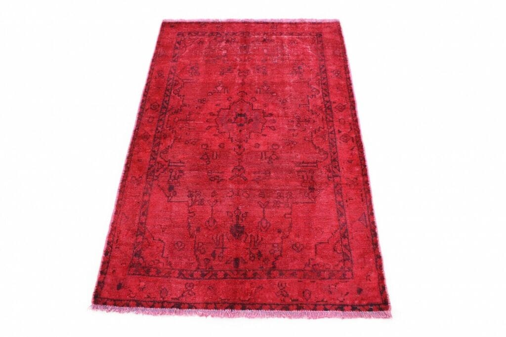 vintage-orientteppich-rot-157x99cm-einzigartiges-design-handgeknupft Orientteppich Orient 157 x 99 cm Wolle handgeknüpft