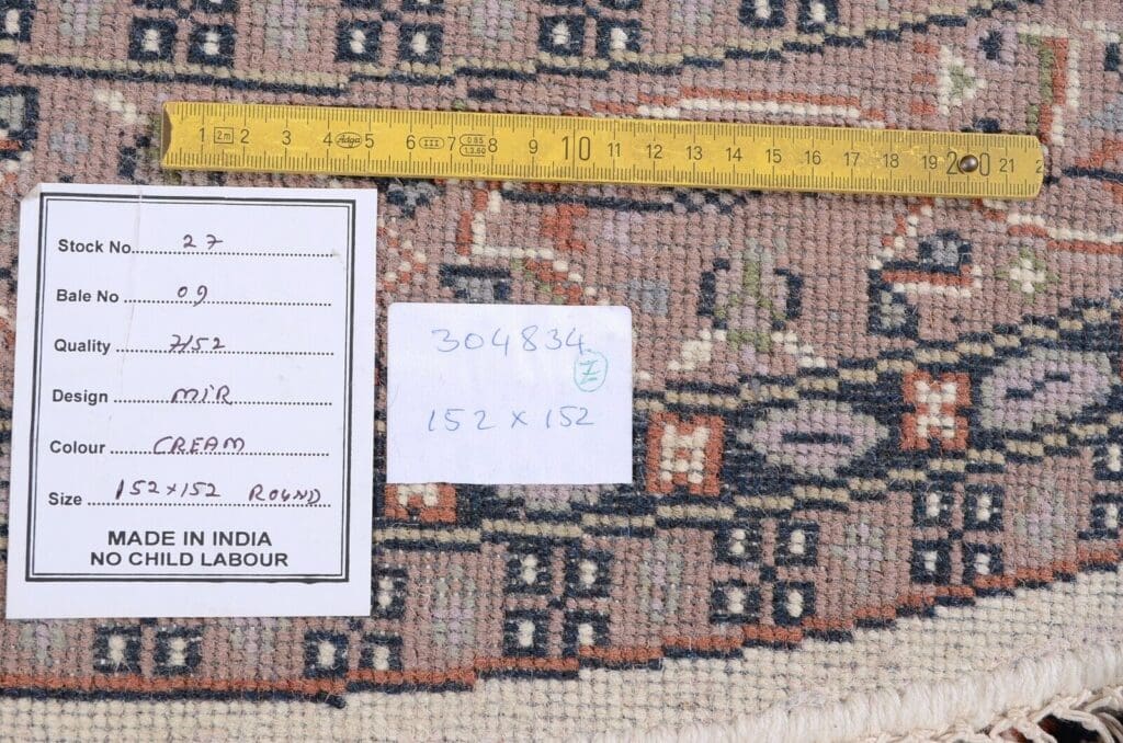 Orientteppich Sarough 152 x 152 cm Wolle handgeknüpft