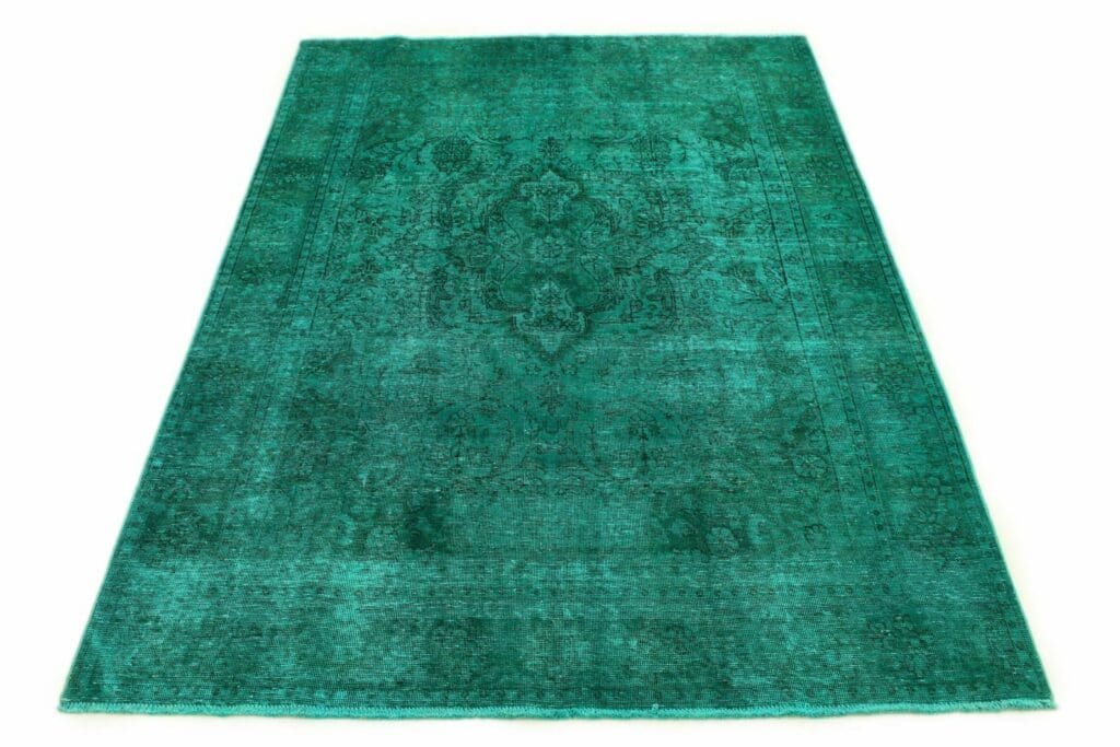orientteppich-vintage-turkis-grun-286x189-cm-handgeknupft Orientteppich Orient 286 x 189 cm Wolle handgeknüpft