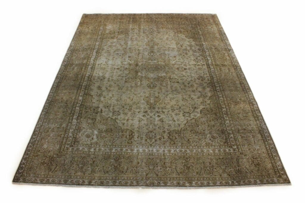 vintage-orientteppich-beige-sand-335x239cm-handgeknupft Orientteppich Orient 335 x 239 cm Wolle handgeknüpft