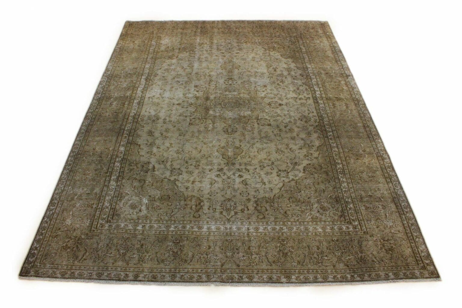vintage-orientteppich-beige-sand-335x239cm-handgeknupft Orientteppich Orient 335 x 239 cm Wolle handgeknüpft