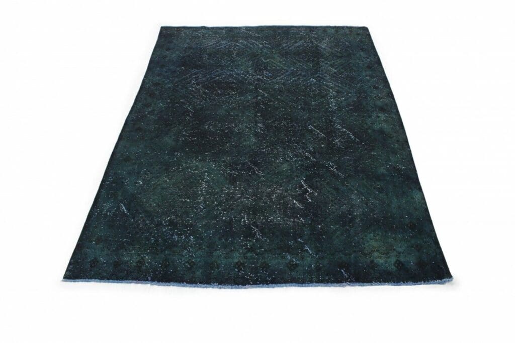 vintage-orientteppich-blau-341x243cm-handgeknupft-unikat Orientteppich 341 x 243 cm Wolle handgeknüpft