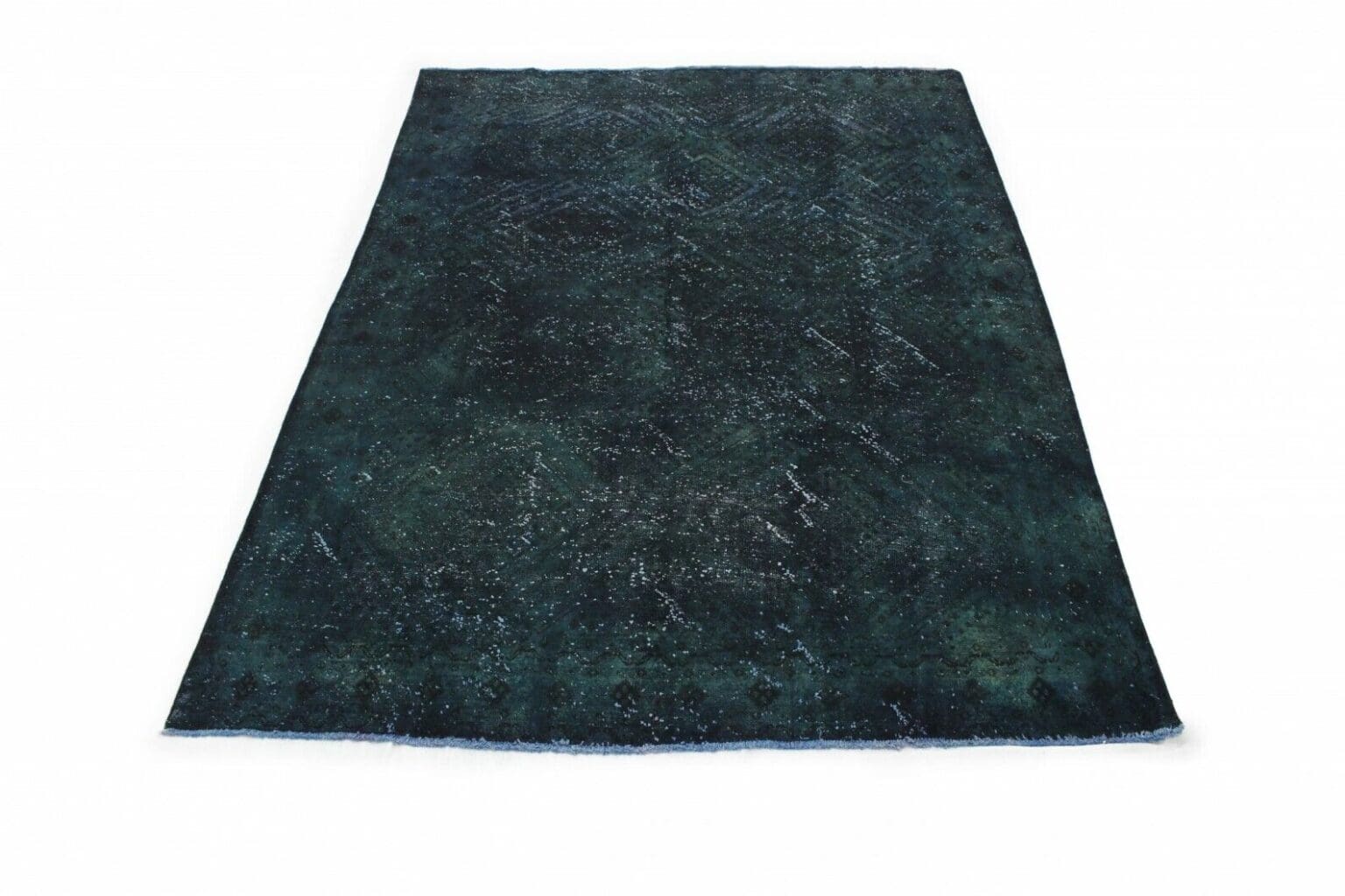 vintage-orientteppich-blau-341x243cm-handgeknupft-unikat Orientteppich 341 x 243 cm Wolle handgeknüpft