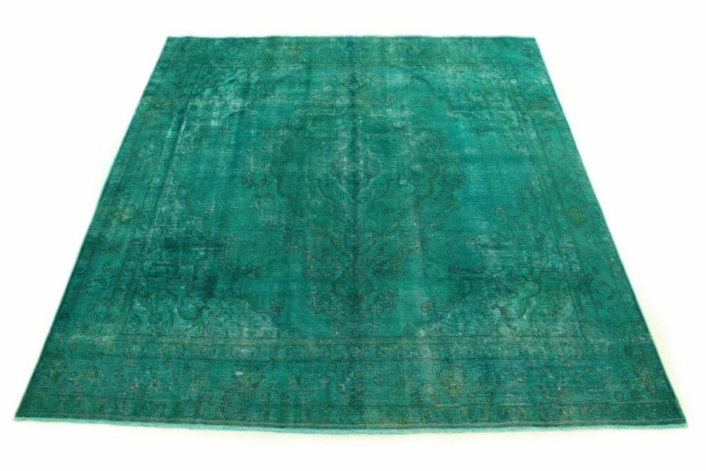 carpetido-vintage-teppich-292x279cm-turkis-grun-handgeknupft Orientteppich 292 x 279 cm Wolle handgeknüpft