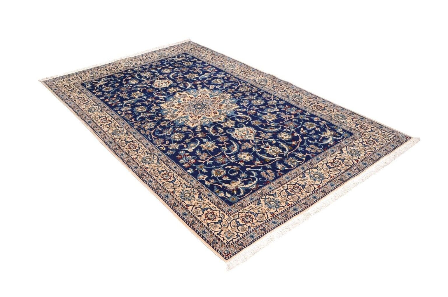 Perserteppich Nain 252 x 158 cm Wolle handgeknüpft
