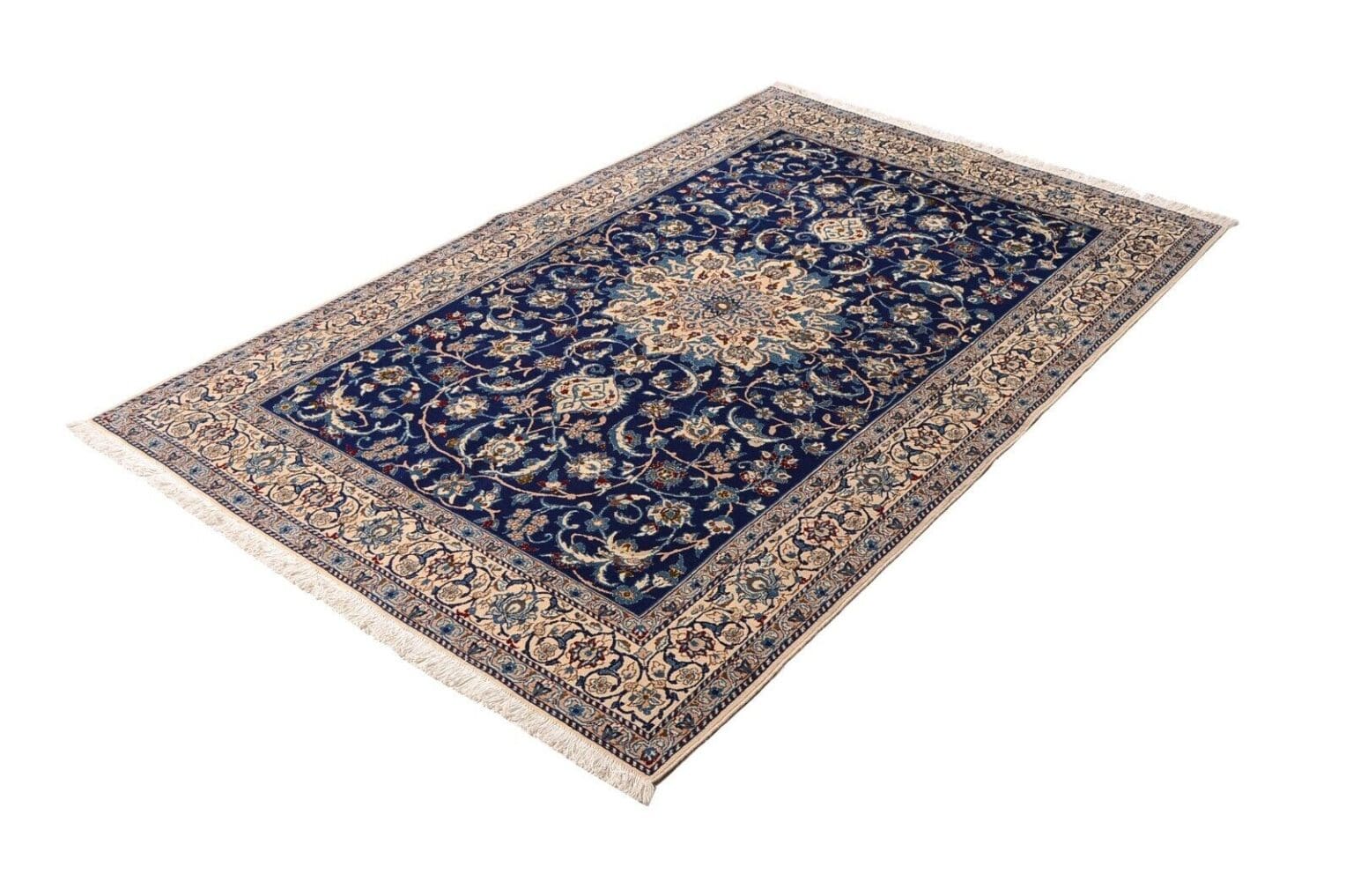 Perserteppich Nain 252 x 158 cm Wolle handgeknüpft