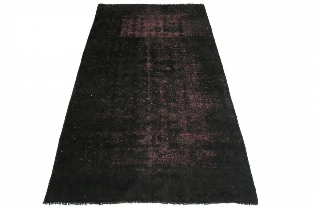 vintage-orientteppich-200x99cm-schwarz-pink-handgeknupft Orientteppich 200x99 cm Wolle handgeknüpft