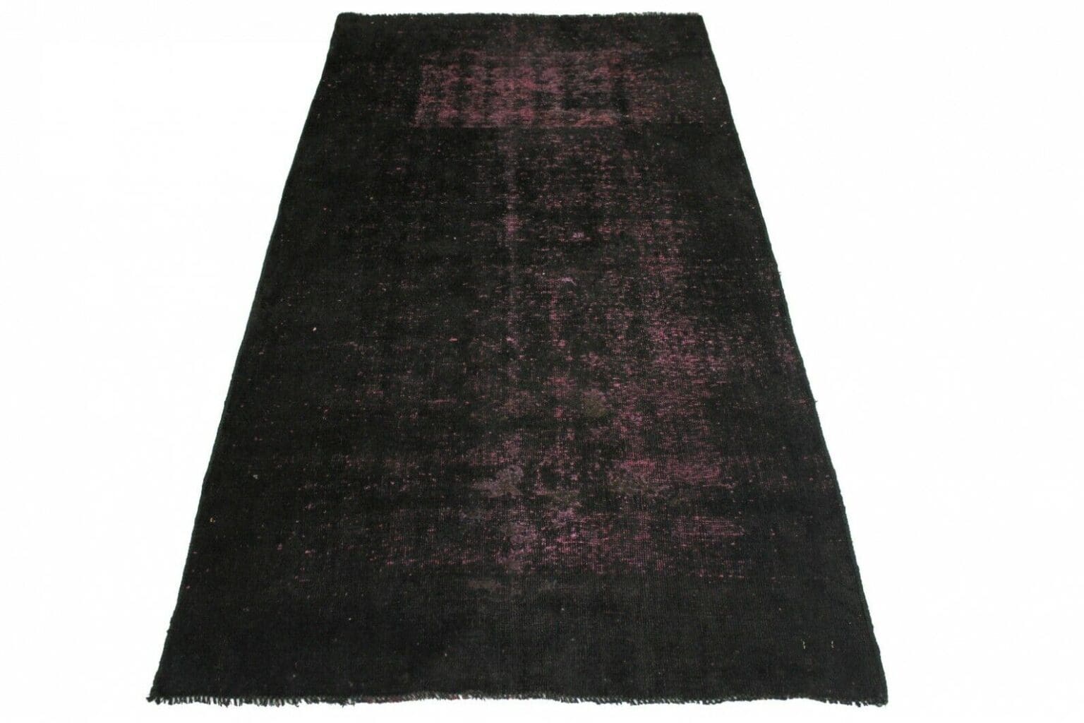 vintage-orientteppich-200x99cm-schwarz-pink-handgeknupft Orientteppich 200x99 cm Wolle handgeknüpft