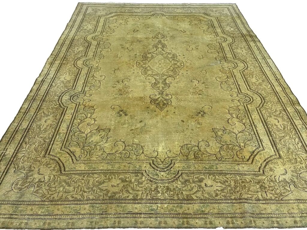 exklusiver-vintage-orientteppich-333x245cm-gold-handgeknupft Orientteppich 333 x 245 cm Wolle handgeknüpft