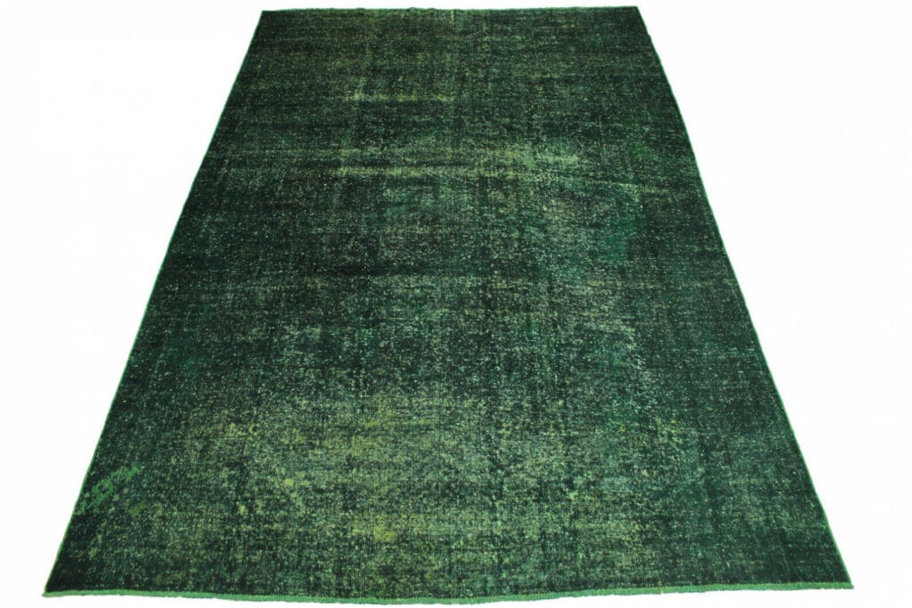 vintage-orientteppich-grun-344x223cm-exklusiv-handgeknupft Orientteppich Orient 344 x 223 cm Wolle handgeknüpft