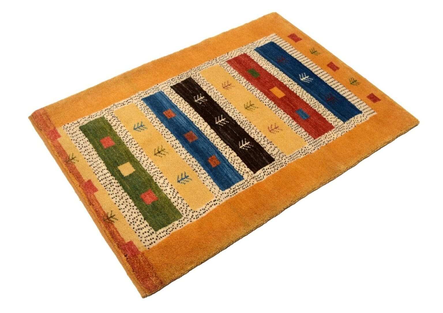 handgeknupfter-gabbeh-teppich-118x86-cm-90000-knoten-neu Perserteppich Gabbeh 118 x 86 cm Wolle handgeknüpft