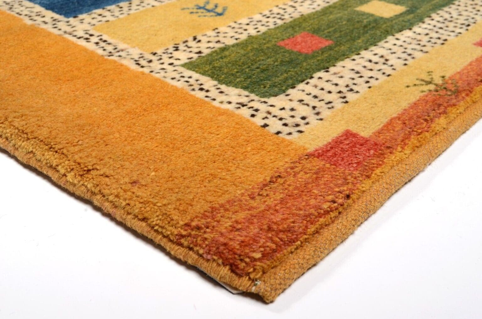 handgeknupfter-gabbeh-teppich-118x86-cm-90000-knoten-neu-2 Perserteppich Gabbeh 118 x 86 cm Wolle handgeknüpft