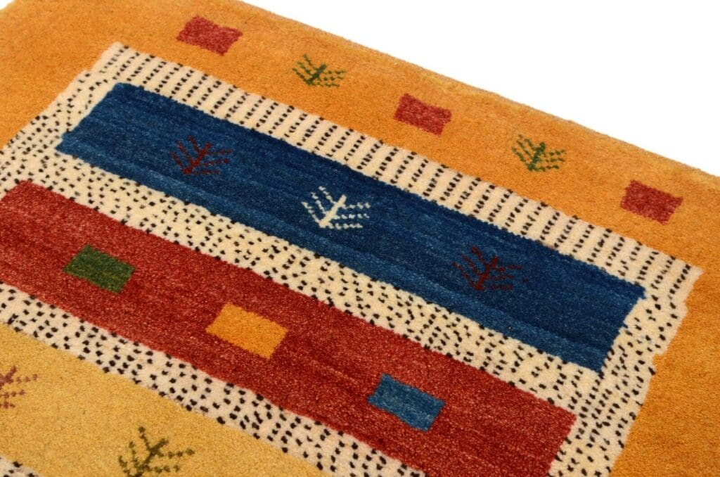 handgeknupfter-gabbeh-teppich-118x86-cm-90000-knoten-neu-3 Perserteppich Gabbeh 118 x 86 cm Wolle handgeknüpft