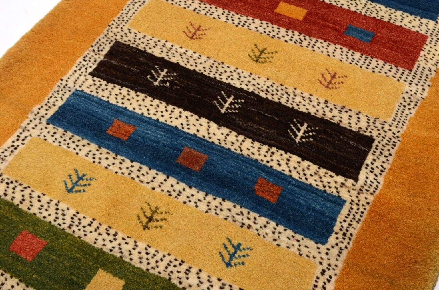 handgeknupfter-gabbeh-teppich-118x86-cm-90000-knoten-neu-4 Perserteppich Gabbeh 118 x 86 cm Wolle handgeknüpft