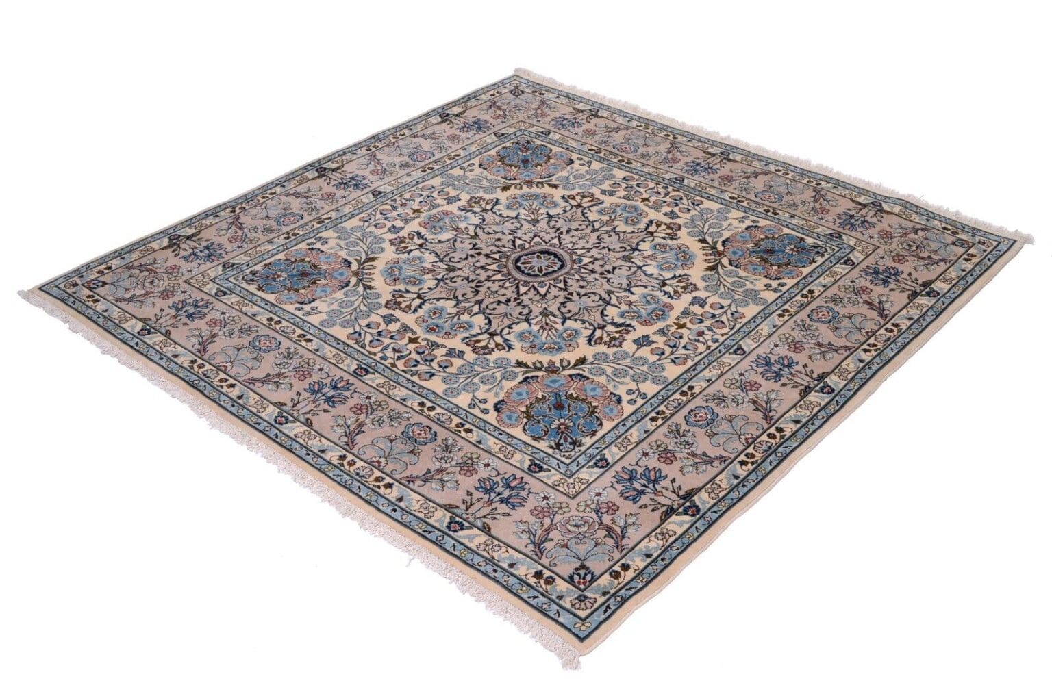 Perserteppich Yazd 206 x 205 cm Schurwolle handgeknüpft