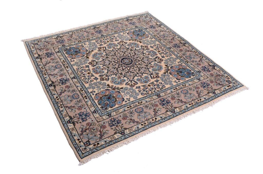 Perserteppich Yazd 206 x 205 cm Schurwolle handgeknüpft