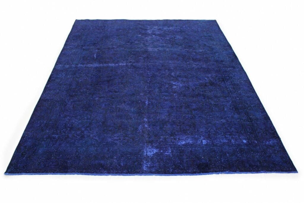 vintage-orientteppich-373x269cm-ultramarinblau-lila-handgeknupft Orientteppich 373x269 cm Wolle handgeknüpft