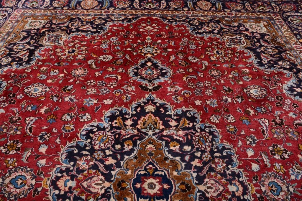 Perserteppich Mashad 386 x 298 cm Wolle handgeknüpft
