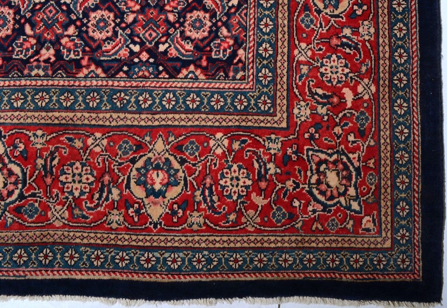 Perserteppich Sarough 402 x 300 cm Wolle handgeknüpft