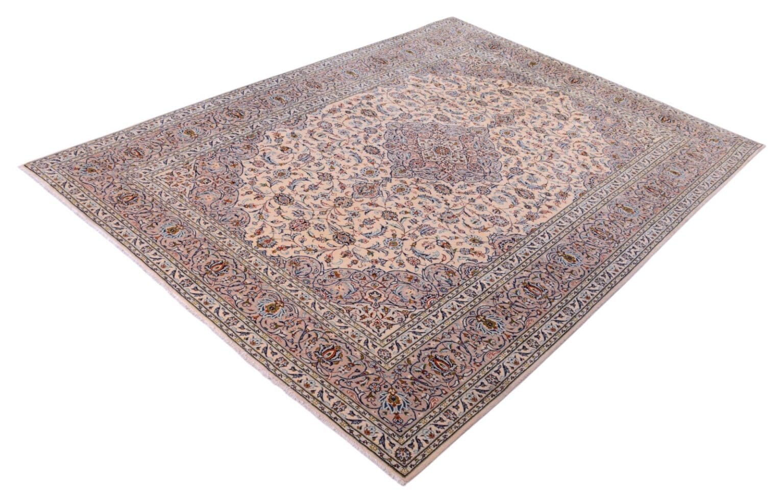 Perserteppich Kashan 376 x 275 cm Wolle handgeknüpft