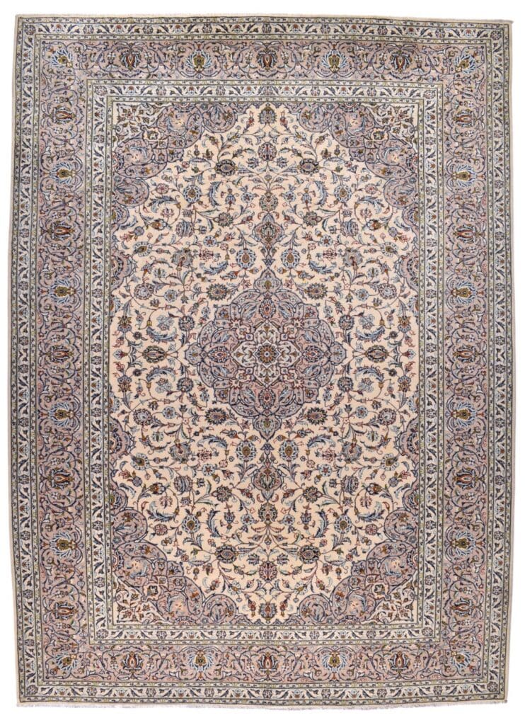 Perserteppich Kashan 376 x 275 cm Wolle handgeknüpft