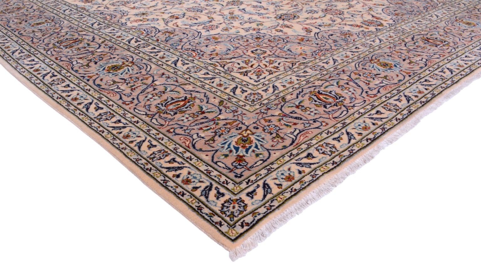 Perserteppich Kashan 376 x 275 cm Wolle handgeknüpft