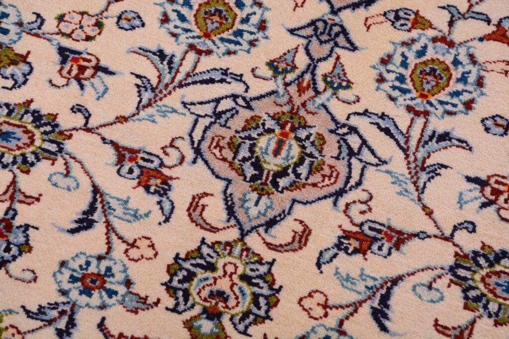 Perserteppich Kashan 376 x 275 cm Wolle handgeknüpft