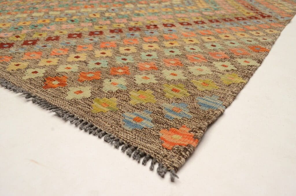 handgewebter-afghan-kelim-303-x-200-cm-in-pastellfarben-orientteppich-3 Orientteppich Afghan 303 x 200 cm Wolle handgewebt