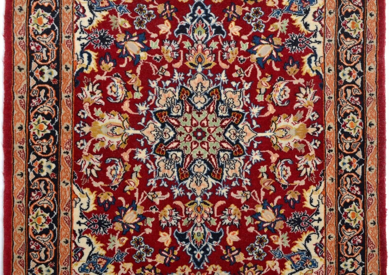 Perserteppich Isfahan 99 x 71 cm Wolle Seide handgeknüpft