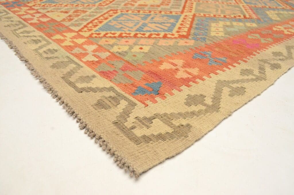 Orientteppich Afghan 197 x 154 cm Wolle handgewebt