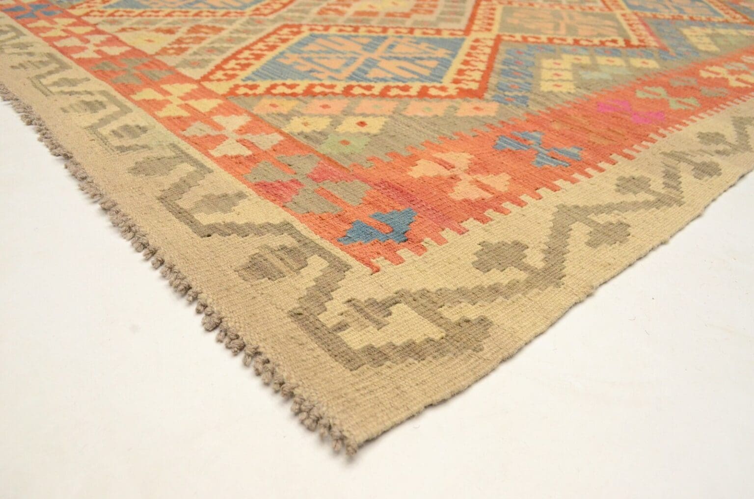 Orientteppich Afghan 197 x 154 cm Wolle handgewebt