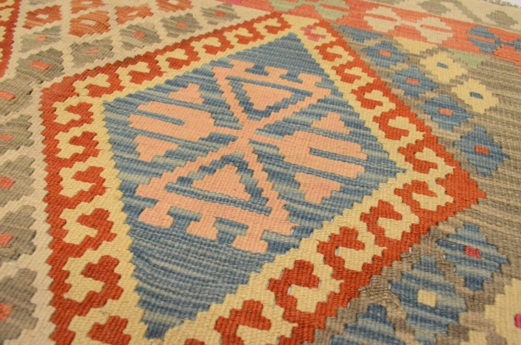Orientteppich Afghan 197 x 154 cm Wolle handgewebt