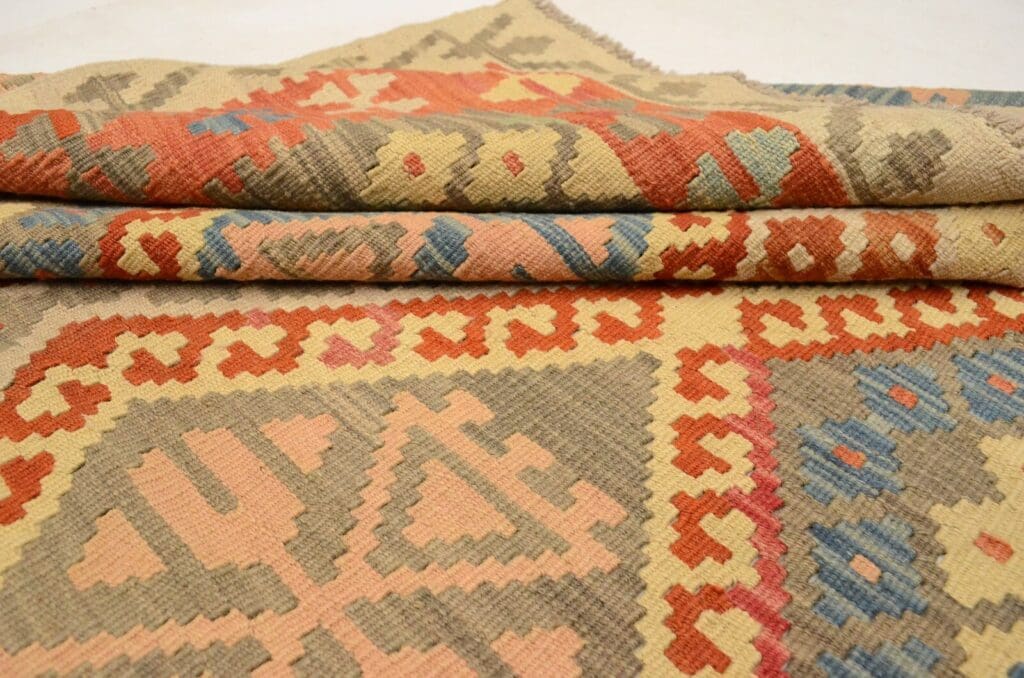 Orientteppich Afghan 197 x 154 cm Wolle handgewebt