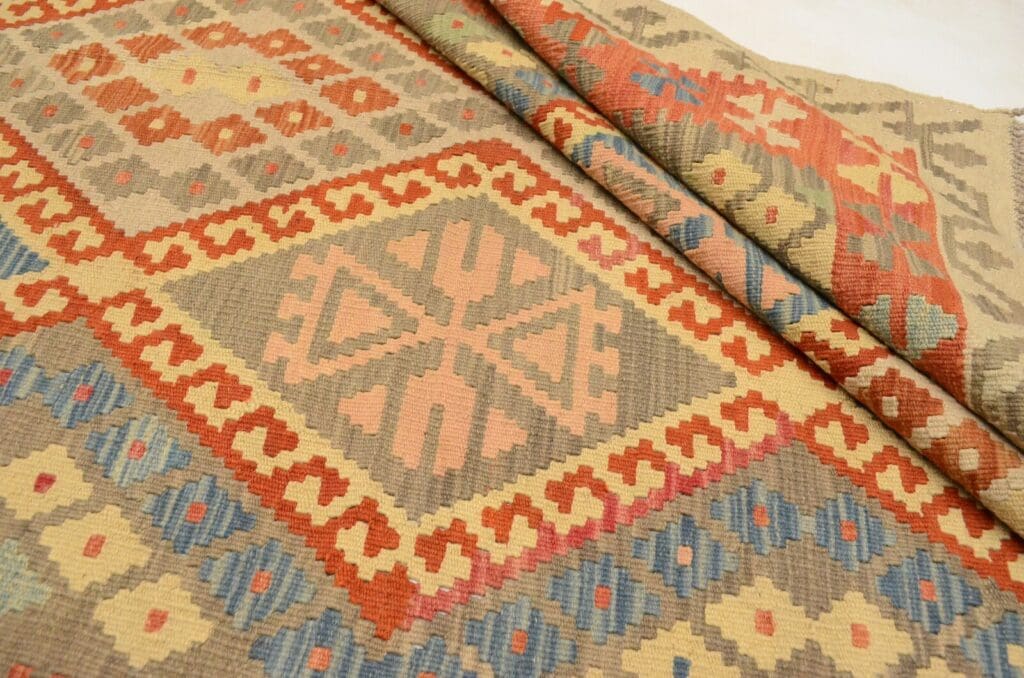 Orientteppich Afghan 197 x 154 cm Wolle handgewebt
