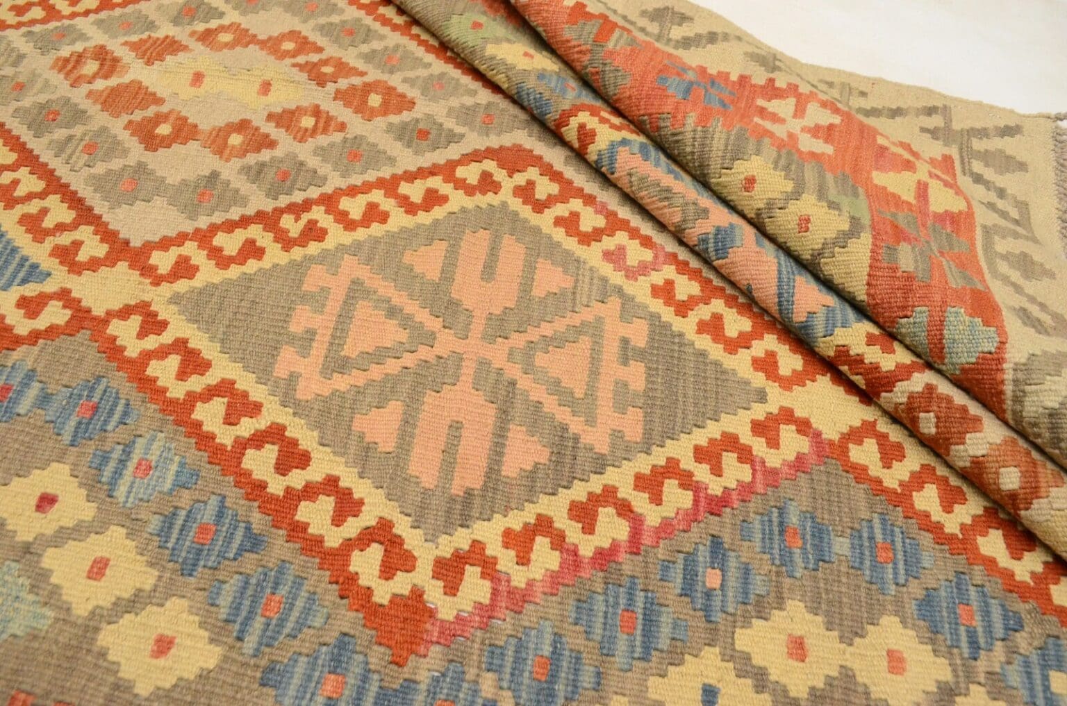 Orientteppich Afghan 197 x 154 cm Wolle handgewebt