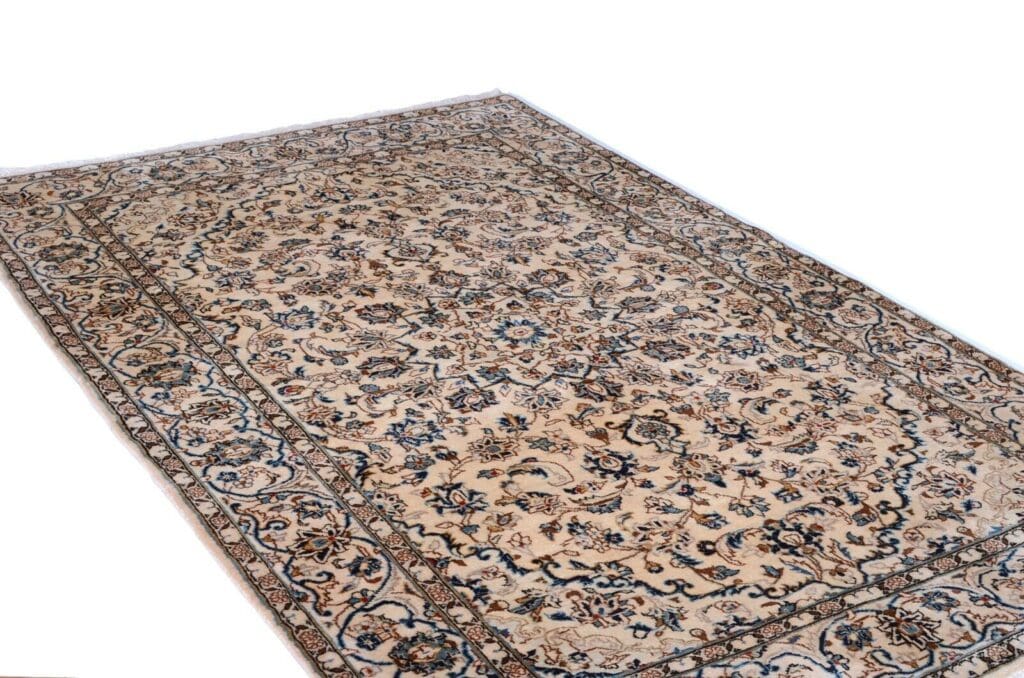 Perserteppich Kashan 222 x 145 cm Schurwolle handgeknüpft