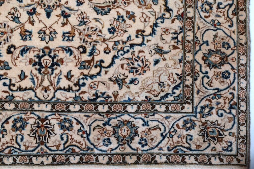 Perserteppich Kashan 222 x 145 cm Schurwolle handgeknüpft