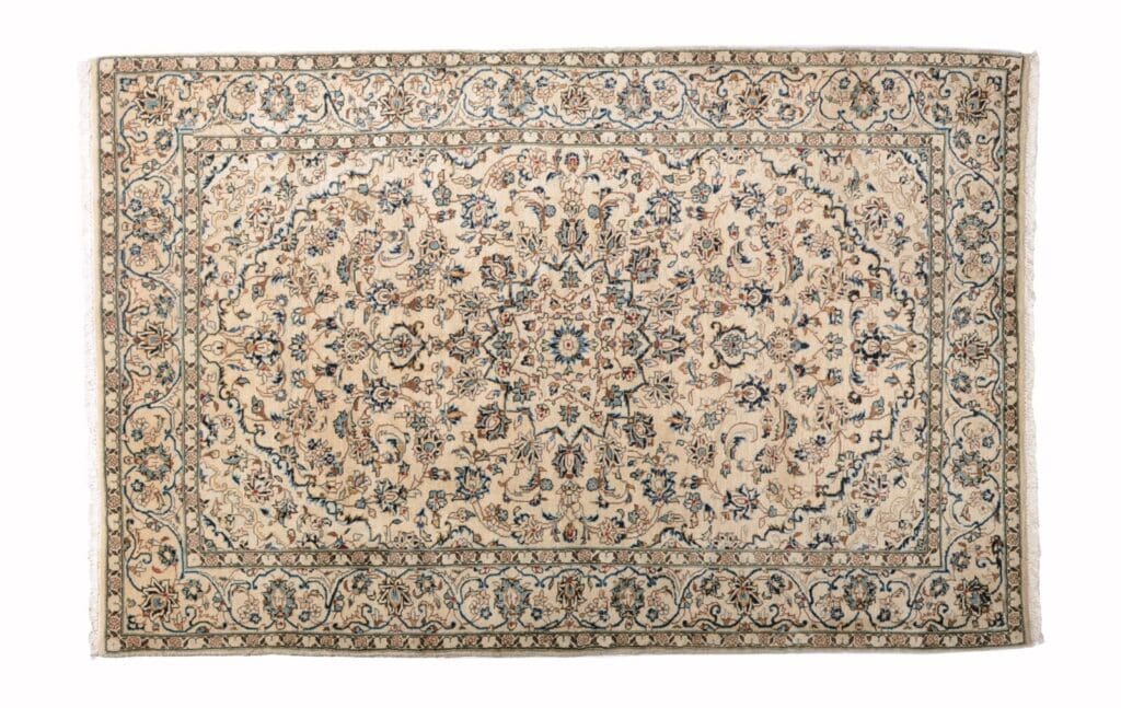 Perserteppich Kashan 222 x 145 cm Schurwolle handgeknüpft