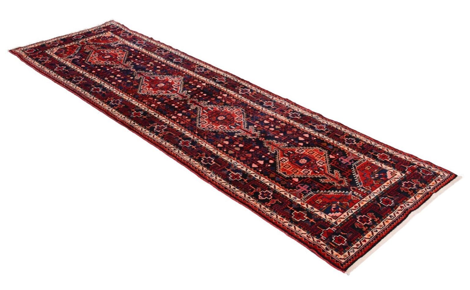 Perserteppich Hamadan 390 x 117 cm Wolle handgeknüpft