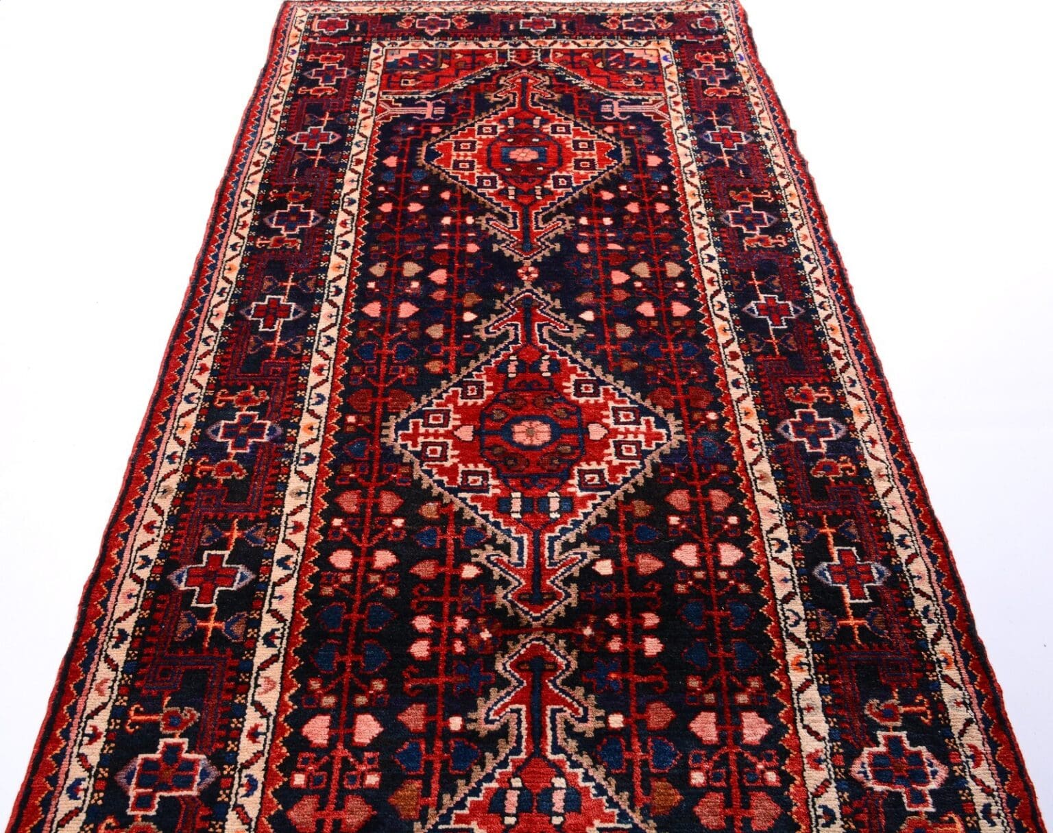 Perserteppich Hamadan 390 x 117 cm Wolle handgeknüpft