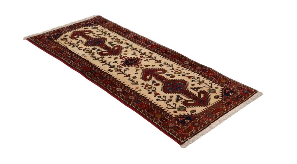 Perserteppich Nasrabad 192 x 81 cm Wolle handgeknüpft