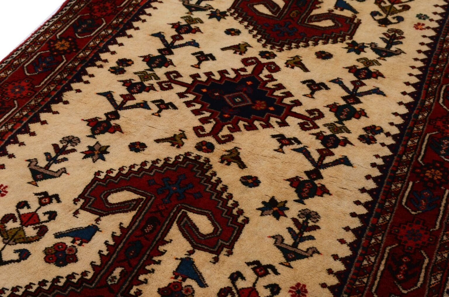 Perserteppich Nasrabad 192 x 81 cm Wolle handgeknüpft