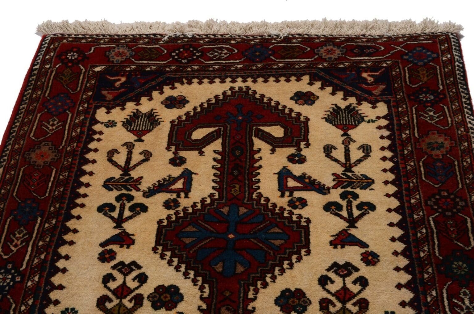Perserteppich Nasrabad 192 x 81 cm Wolle handgeknüpft