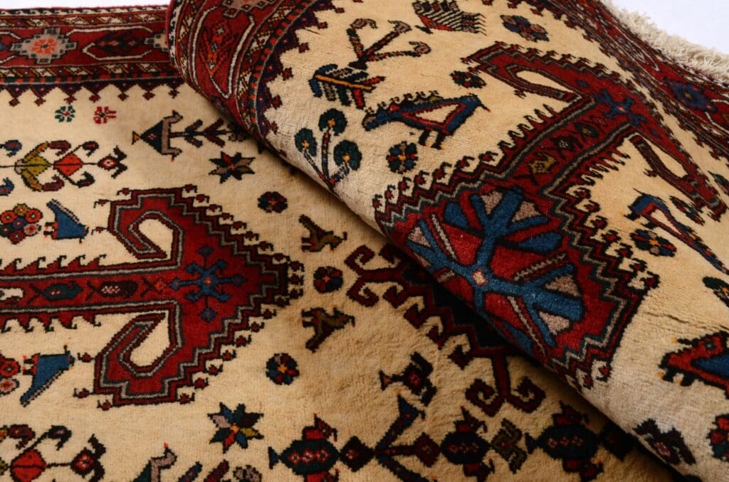 Perserteppich Nasrabad 192 x 81 cm Wolle handgeknüpft