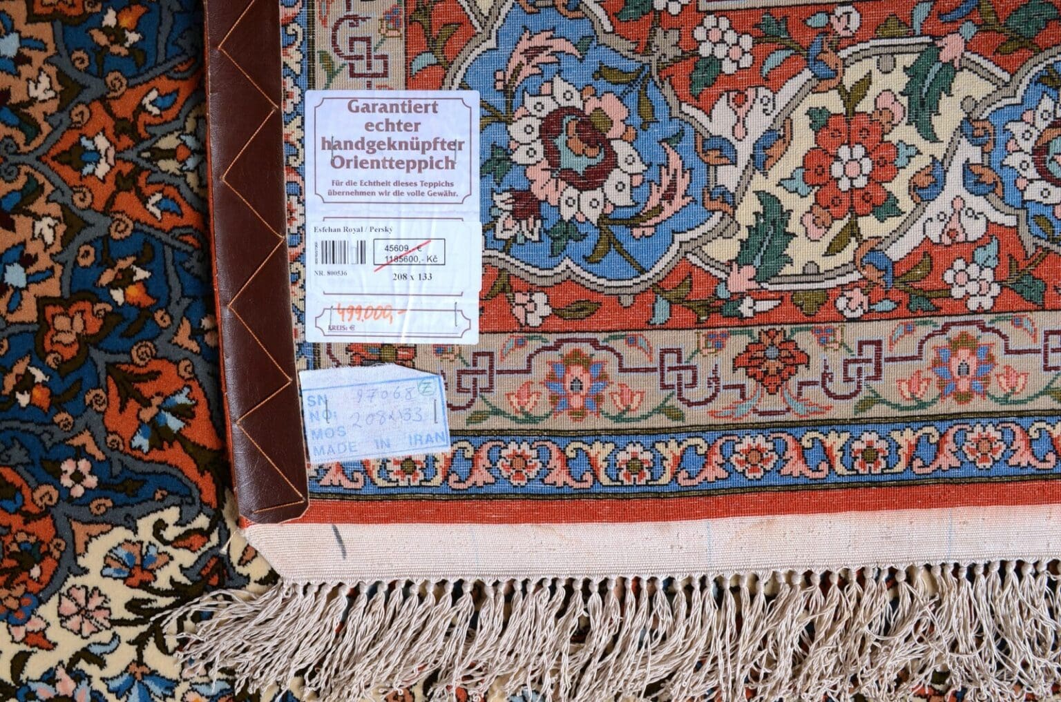 Perserteppich Isfahan 208x133 cm Wolle handgeknüpft
