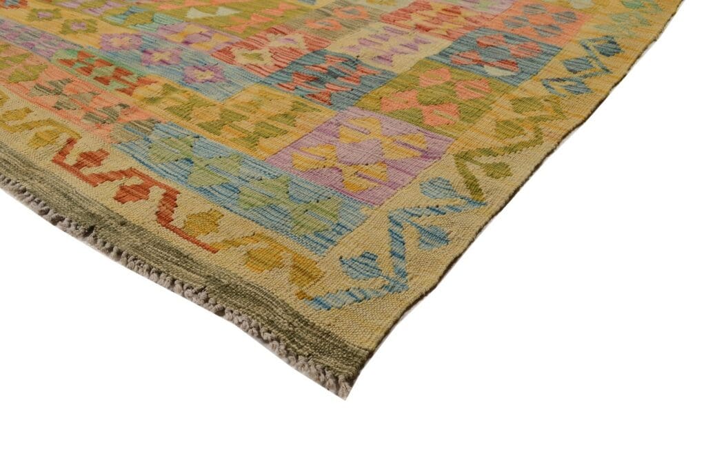 handgewebter-afghan-kelim-248-x-197-cm-in-pastellfarben-neu-3 Orientteppich Afghan 248 x 197 cm Wolle handgewebt
