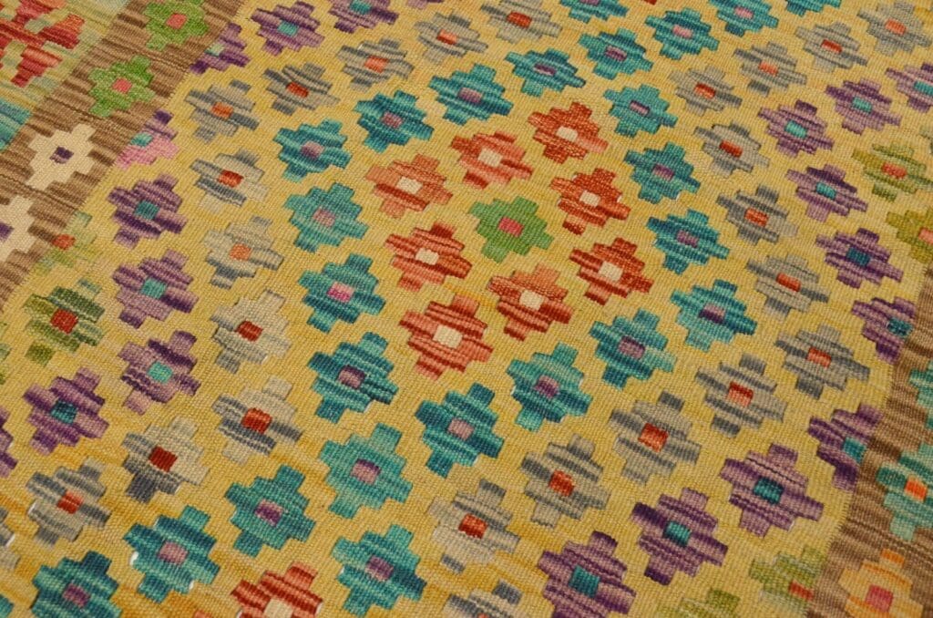 Orientteppich Afghan 182 x 124 cm Wolle handgewebt
